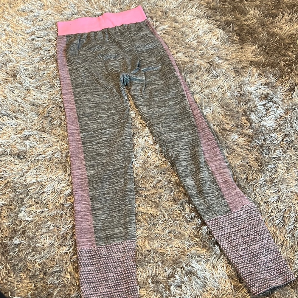 Pink and grey leggings